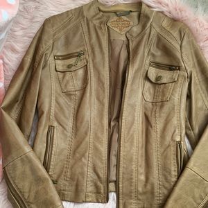 Dry goods brown leather jacket